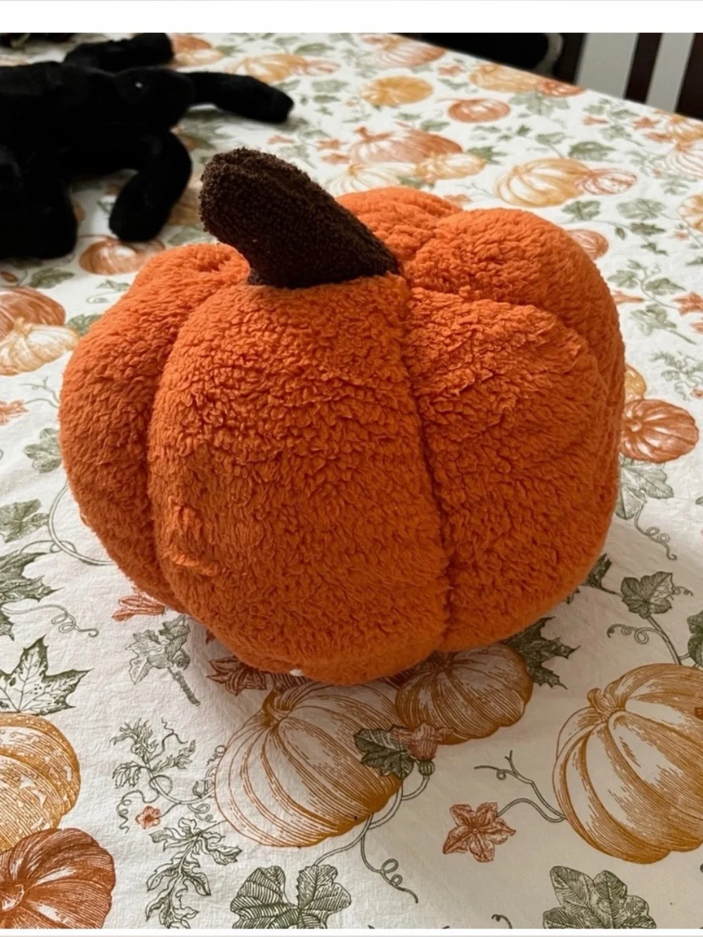 Plush Orange Pumpkin Pillow Decor
